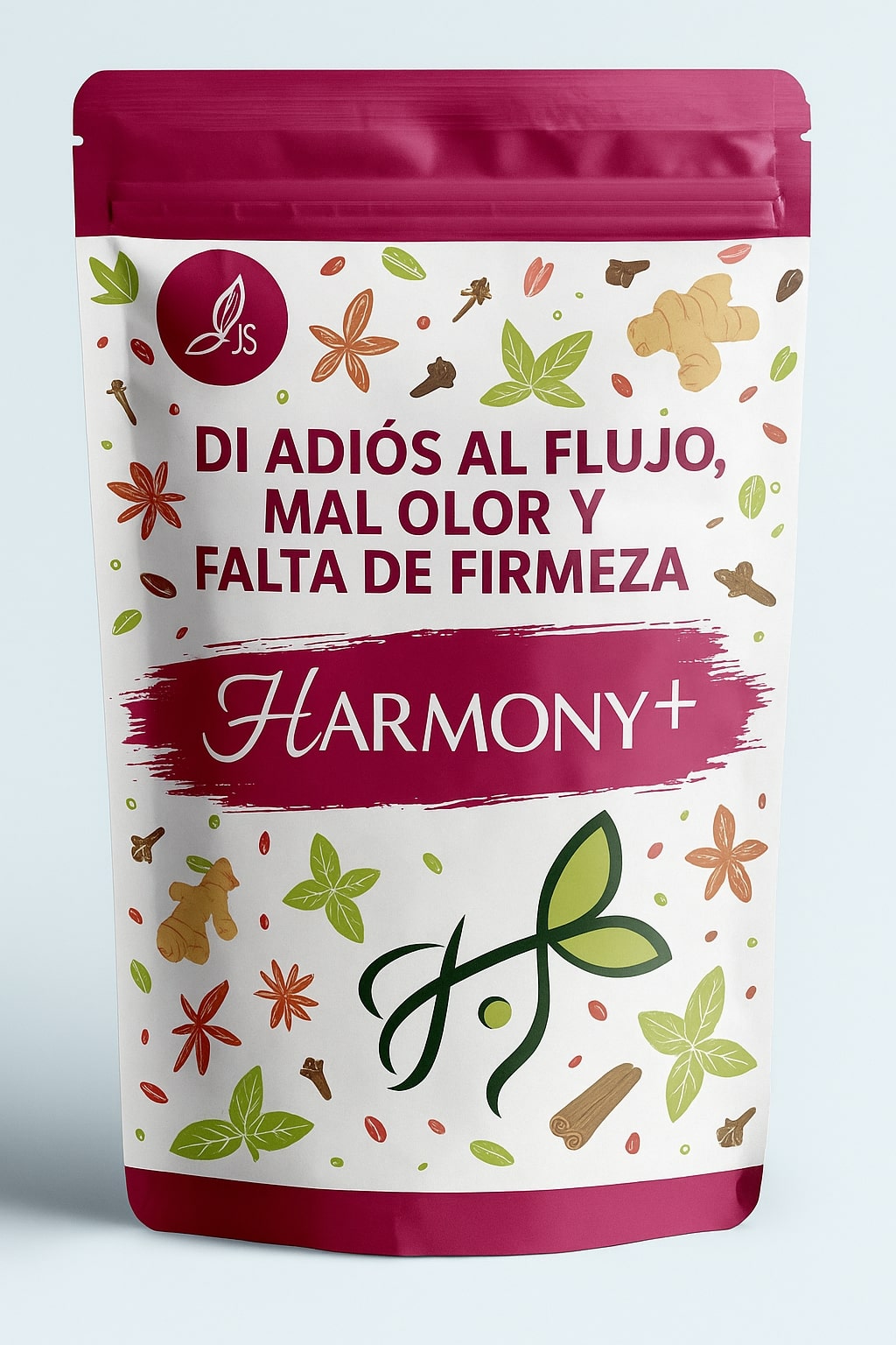 JS Harmony+ – Fórmula Herbal para Salud Íntima Femenina y Alivio de Cólicos