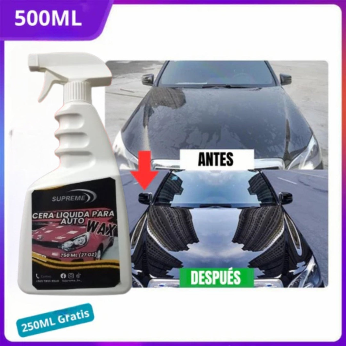 Líquido Cristalizador Revestimiento Hidrofóbico 5 en 1