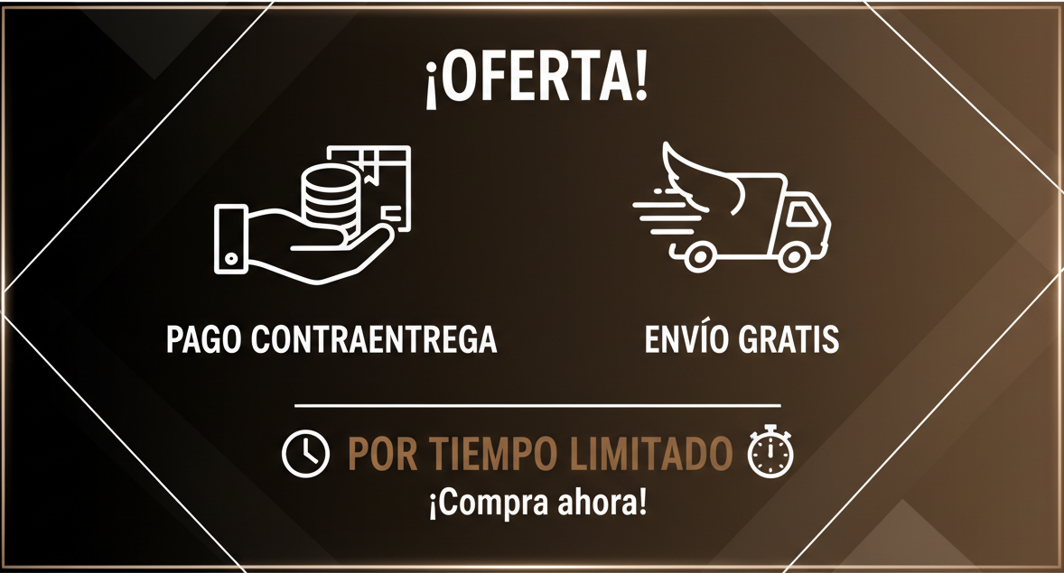 Necesito uno banner para modile de prmoción en toda la tienda, pago contraentrega más envío grátis por tiempo limitado, colores de mi tienda és negro, blanco y marron